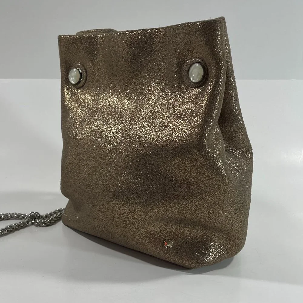 Halston Heritage Gold Slouchy Hobo Bag